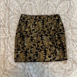 miami Gold-Sequin ✨ Black Mini Skirt